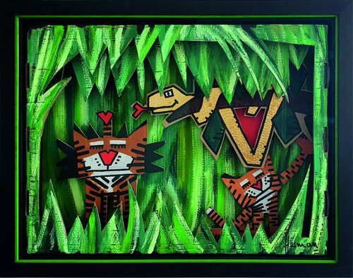 Tigers in Paradise, 3D di Herman Reichold, Altri media in vendita su Singulart