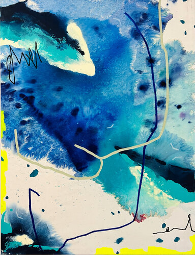 Lost peacock van Sarah Inhoffen, Schilderij te koop op Singulart