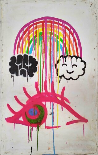 Rainbow is in your eyes von Giuseppe Valia, Malerei kaufen auf Singulart