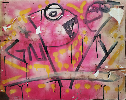 Giuppy graffiti stressed von Giuseppe Valia, Malerei kaufen auf Singulart