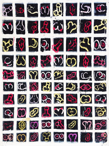 CAZZOficaCULOtette van Giuseppe Valia, Schilderij te koop op Singulart