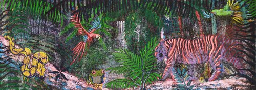 In the jungle (glow in the dark) von Giuseppe Valia, Malerei kaufen auf Singulart