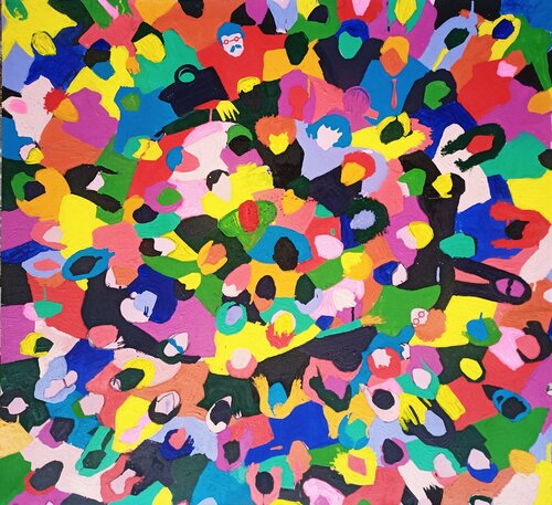 CROWD von Giuseppe Valia, Malerei kaufen auf Singulart