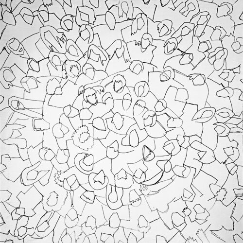 CROWD White&Black von Giuseppe Valia, Malerei kaufen auf Singulart