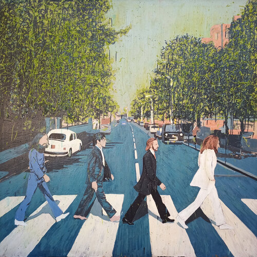 The Beatles (Abbey Road) von Giuseppe Valia, Malerei kaufen auf Singulart