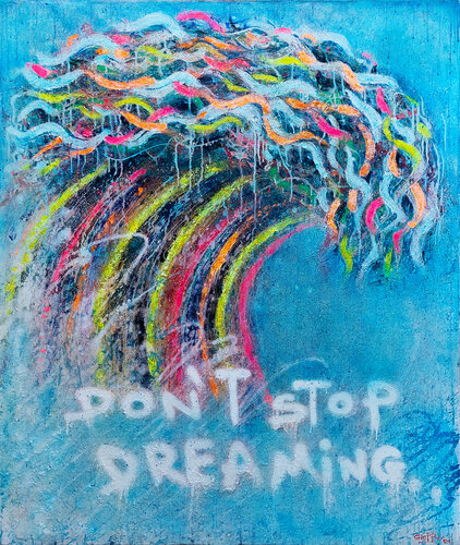 Crazy waves not to stop dreaming by Giuseppe Valia, Painting for Sale on Singulart