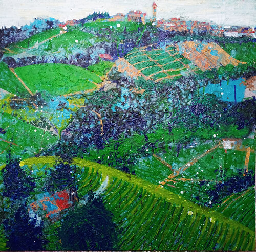 Next Stop in Oltrepo° Pavese de Giuseppe Valia, Pintura a la venta en Singulart