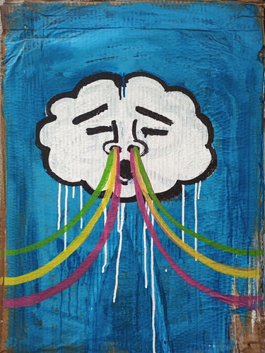 Cloud smoke rainbow von Giuseppe Valia, Malerei kaufen auf Singulart