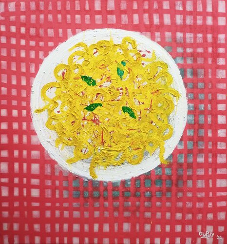 Spaghetti al pomodoro von Giuseppe Valia, Malerei kaufen auf Singulart