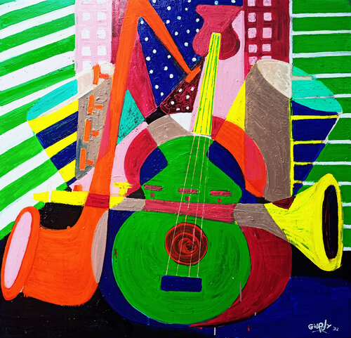 Street Jazz di Giuseppe Valia, Pittura in vendita su Singulart