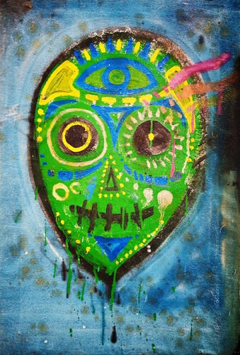 Tribal face von Giuseppe Valia, Malerei kaufen auf Singulart