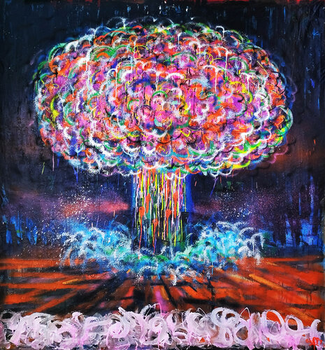 ATOMIKA Apocalypse in Crazy Colours von Giuseppe Valia, Malerei kaufen auf Singulart