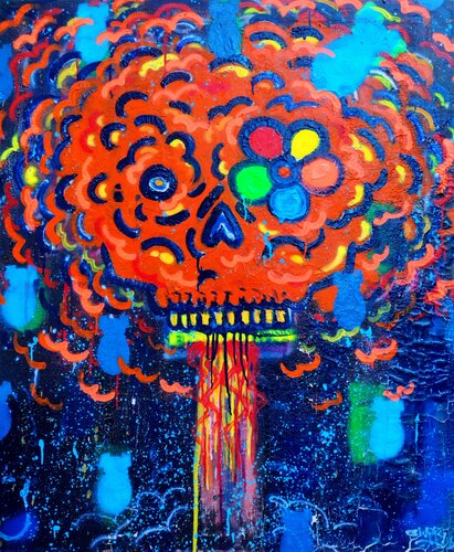 ATOMIK SKULL by Giuseppe Valia, 회화 for Sale on Singulart