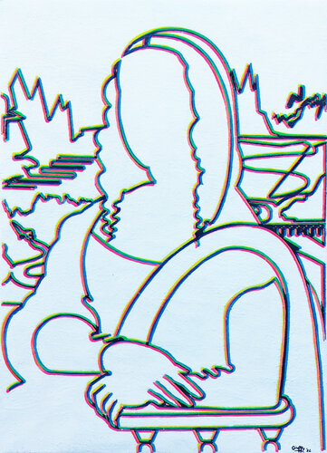 Monnalisa in out of register von Giuseppe Valia, Malerei kaufen auf Singulart