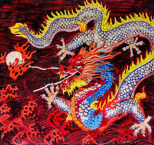 Fire Dragon de Giuseppe Valia, Pintura a la venta en Singulart