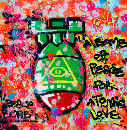 A Bomb of Peace for Atomic Love von Giuseppe Valia, Malerei kaufen auf Singulart