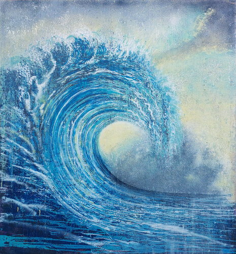 wave in blue von Giuseppe Valia, Malerei kaufen auf Singulart