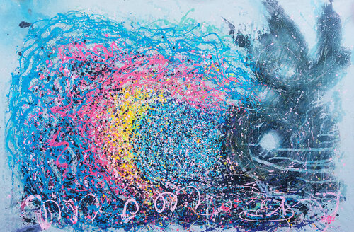 Wave of light (glow in the dark) par Giuseppe Valia, Peinture en vente sur Singulart