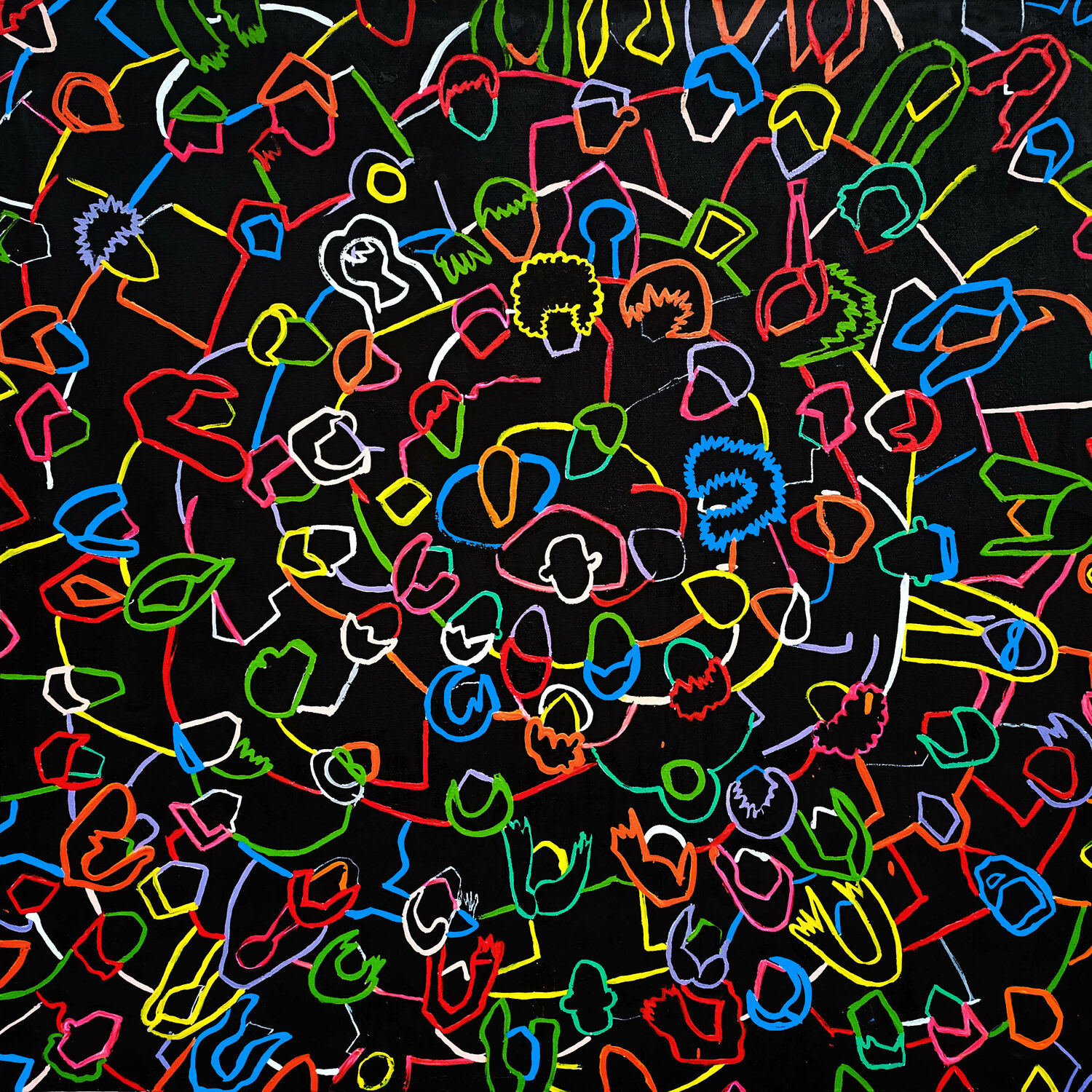 CROWD in borderlines colors Giuseppe Valia