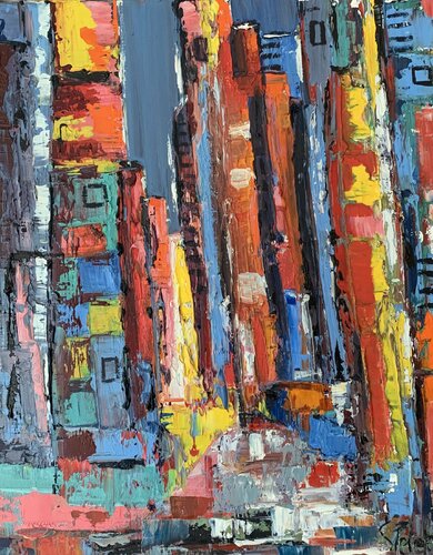 AMERIQUE DU SUD, GRATTES CIELS van Sophie Petetin, Schilderij te koop op Singulart