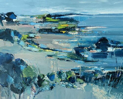 REFLET MARINE, AU BOUT DU MONDE; van Sophie Petetin, Schilderij te koop op Singulart