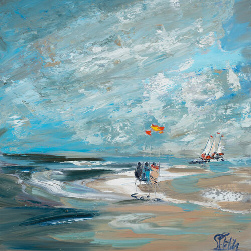 DEPART POUR LA MER van Sophie Petetin, Schilderij te koop op Singulart