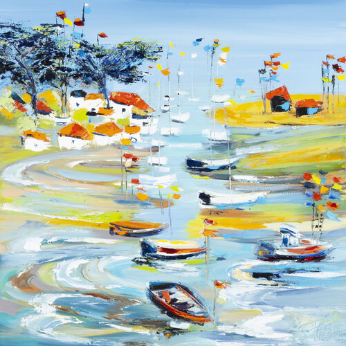 VENDEE DOUCEUR AU PORT von Sophie Petetin, Malerei kaufen auf Singulart