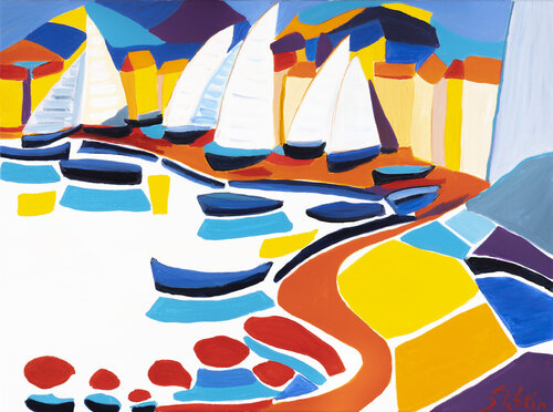 ON SORT LES VOILES by Sophie Petetin, 油畫 for Sale on Singulart
