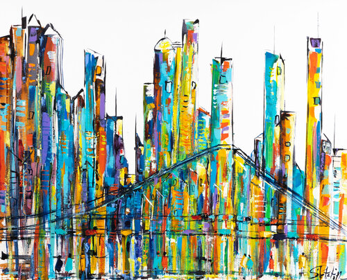 Joli traffic Brooklyn by Sophie Petetin, Painting for Sale on Singulart