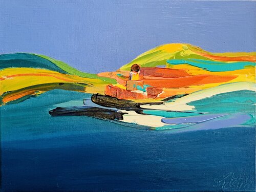 Saint Tropez j'aime tes couleurs par Sophie Petetin, Peinture en vente sur Singulart
