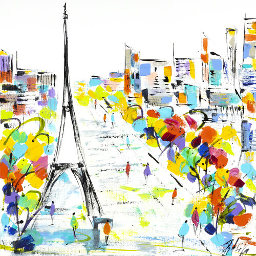 Paris printemps fou par Sophie Petetin, Peinture en vente sur Singulart