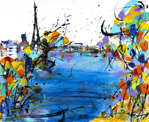 Paris les quais, foutu printemps di Sophie Petetin, Pittura in vendita su Singulart