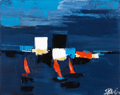 Nuit Marine par Sophie Petetin, Peinture en vente sur Singulart