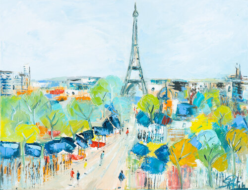 Paris verdure von Sophie Petetin, Malerei kaufen auf Singulart