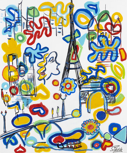 Paris visites enjoy by Sophie Petetin, Painting for Sale on Singulart