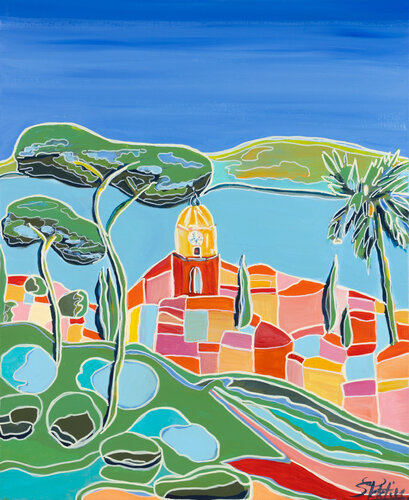 Hello Saint Tropez van Sophie Petetin, Schilderij te koop op Singulart