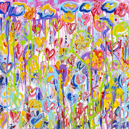 L'AMOUR SUR UN PETIT NUAGE von Sophie Petetin, Malerei kaufen auf Singulart