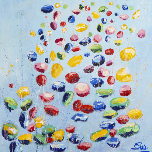 J'AIME LA VIE par Sophie Petetin, Peinture en vente sur Singulart