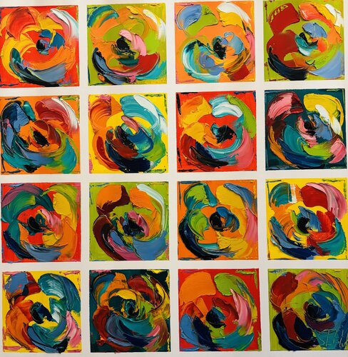 Tutti flowers bonheur par Sophie Petetin, Peinture en vente sur Singulart