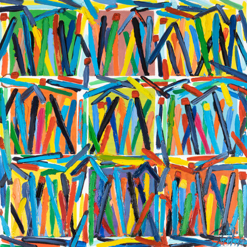Covid, merci les soigants van Sophie Petetin, Schilderij te koop op Singulart