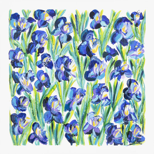 Les iris bleus te vont bien by Sophie Petetin, 油畫 for Sale on Singulart