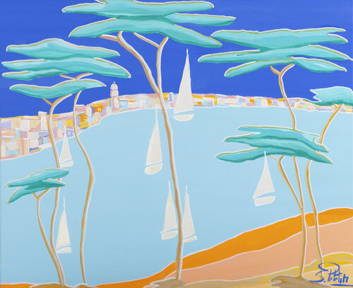 Mer, douceur à Saint Tropez by Sophie Petetin, 油畫 for Sale on Singulart