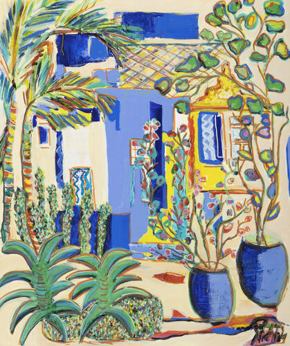 Majorelle le temps passe par Sophie Petetin, Peinture en vente sur Singulart
