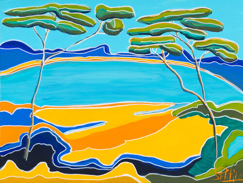 Mon petit voyage dans le sud par Sophie Petetin, Peinture en vente sur Singulart