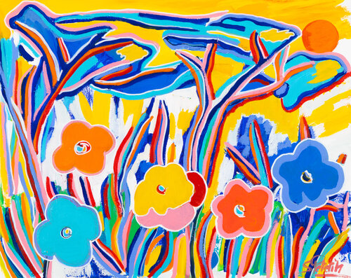 J'ai rêvé d'un monde meilleure van Sophie Petetin, Schilderij te koop op Singulart