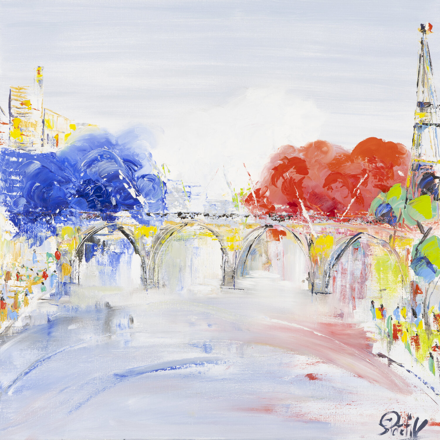 PARIS SOUVENIR J.O 2024 Sophie Petetin Originalgemälde zu verkaufen