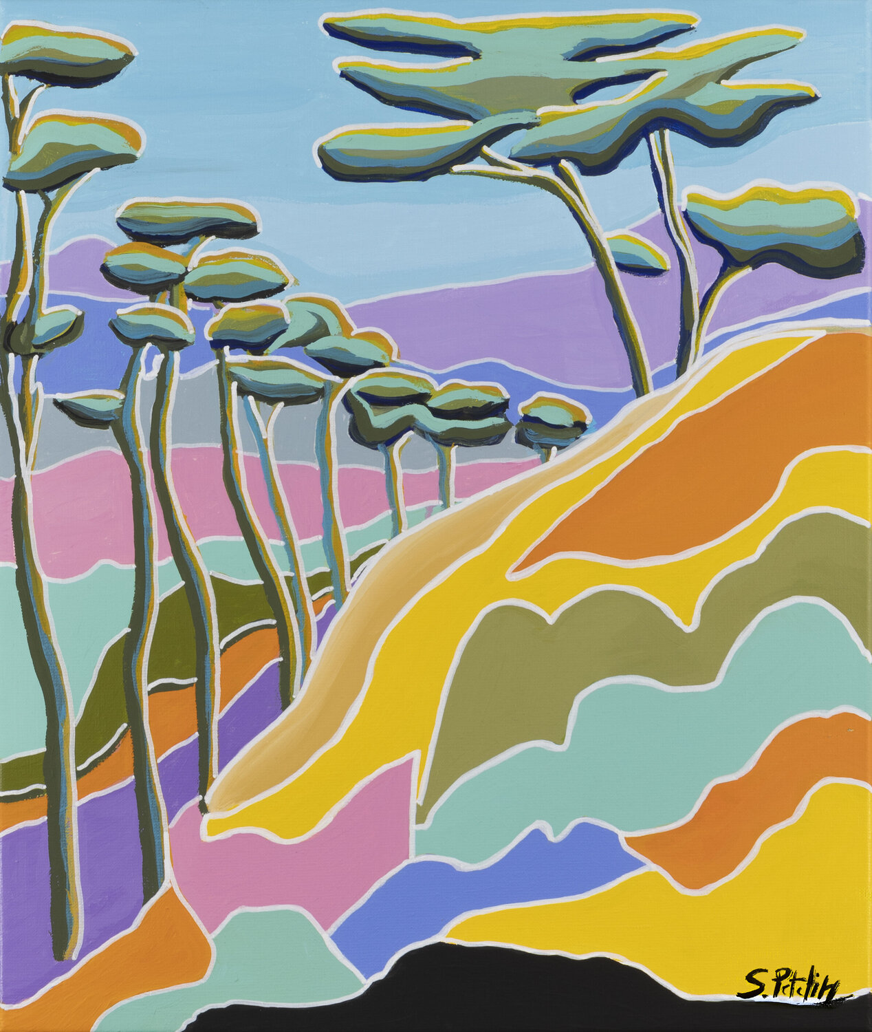 Sous le soleil de mon petit paradis Sophie Petetin Originalgemälde zu verkaufen