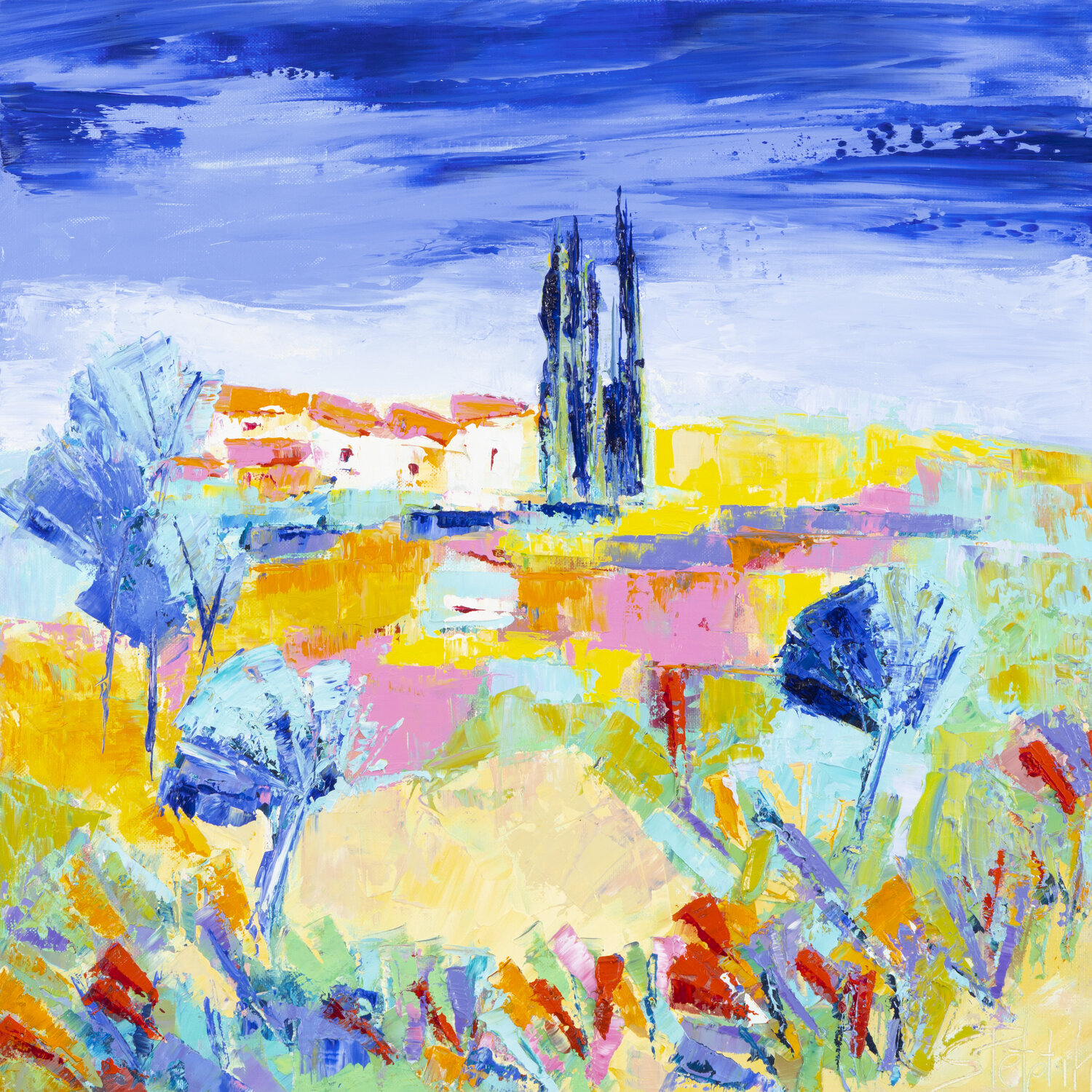 Provence, du soleil pour toujours Sophie Petetin Peinture originale à vendre