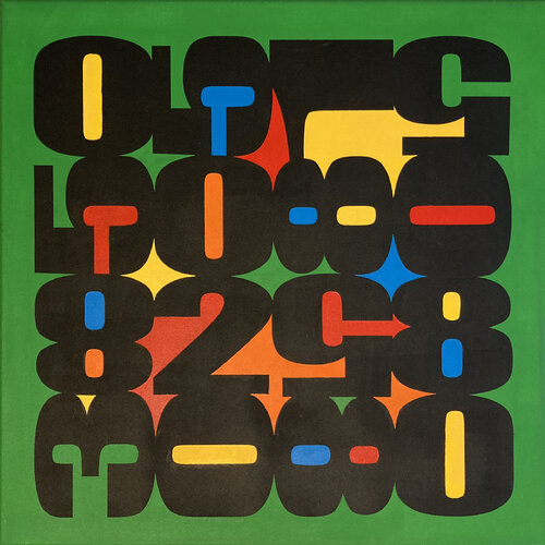 Numeric Triptych – Trittico concettuale su tela dal progetto From "0" to Infinity van Paolo Grassi, Schilderij te koop op Singulart