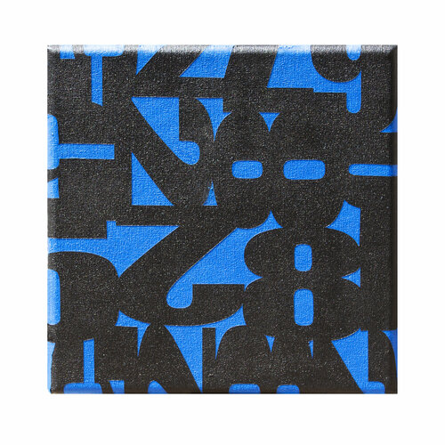 Color Codes – Serie di 5 dipinti con numeri neri su campi cromatici von Paolo Grassi, Malerei kaufen auf Singulart
